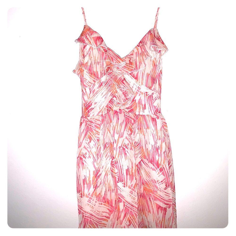 pink thin strap top